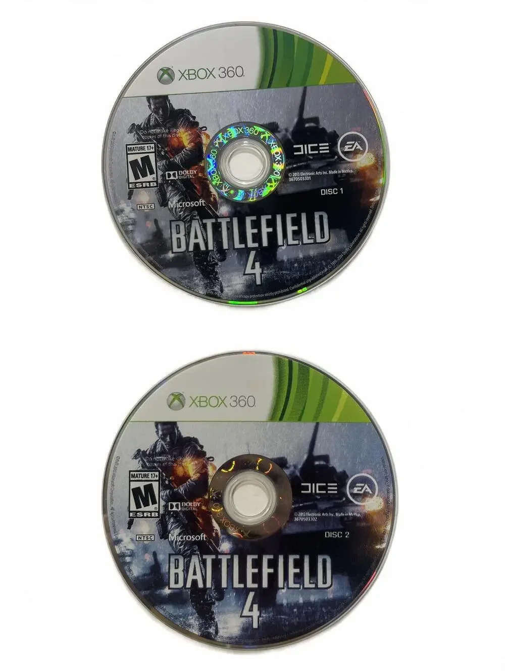 Battlefield 3 Battlefield 4 Xbox360 Video Game 2 Disc Bundle First-person Gaming